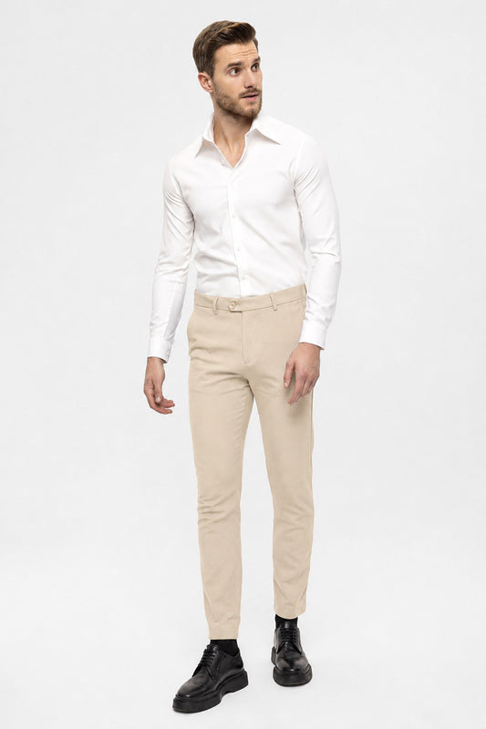 Erkek Aksesuar Detaylı Slim Fit Pantolon