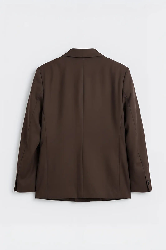 Relax Fit Kruvaze Erkek Blazer Ceket - arka gorunum