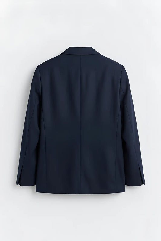 Relax Fit Kruvaze Erkek Blazer Ceket - arka gorunum