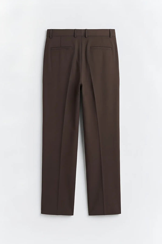 Pileli Relax Fit Erkek Pantolon - arka gorunum