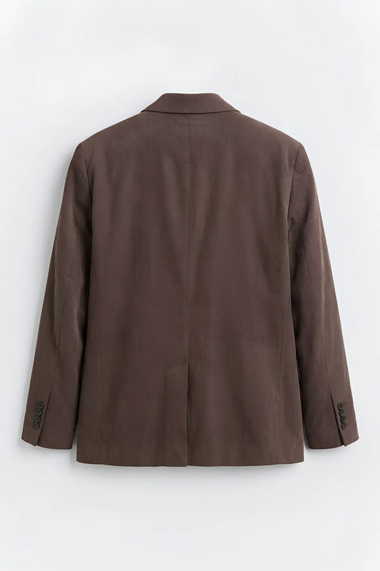 Modal Karışımlı Relaxed Blazer Ceket - arka gorunum