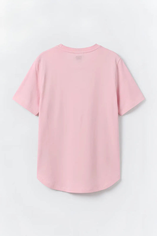 Dökümlü Kadın T-Shirt - arka gorunum