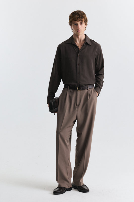 Relax Fit Pilili Erkek Pantolon