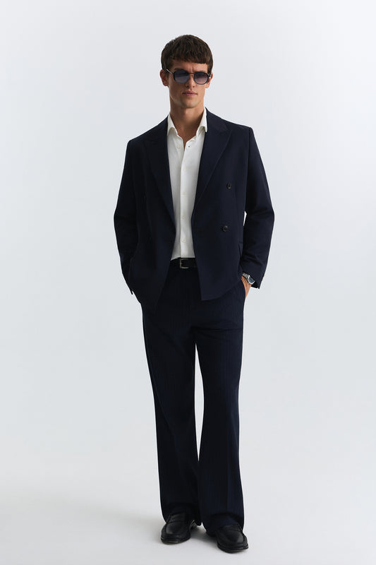 Relax Fit Kruvaze Erkek Blazer Ceket