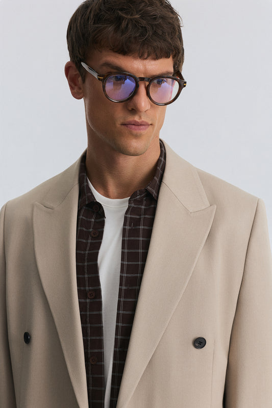 Relax Fit Kruvaze Erkek Blazer Ceket