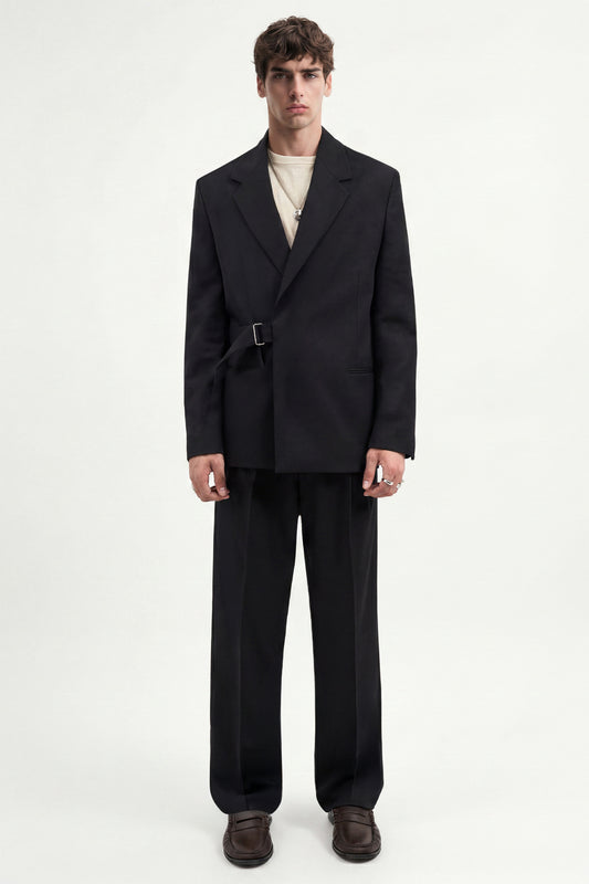 Relax Fit Kuşaklı Blazer Ceket