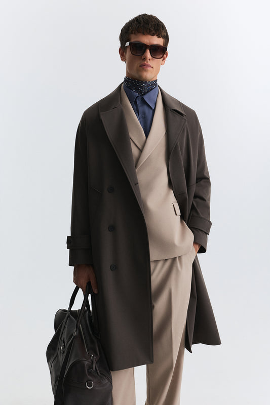 Uzun Relaxed Fit Trençkot