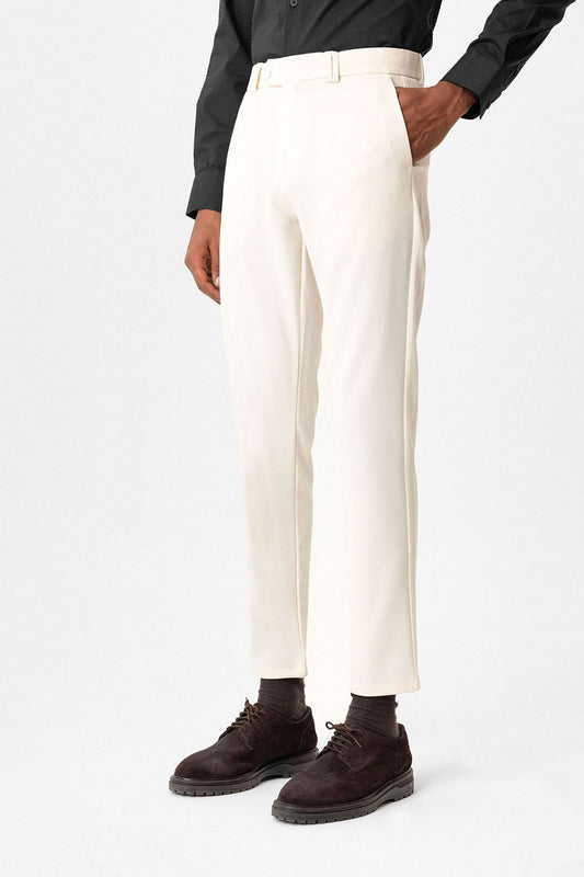 Antioch Siyah Erkek Slim Fit Düz Aksesuarlı Kumaş Pantolon