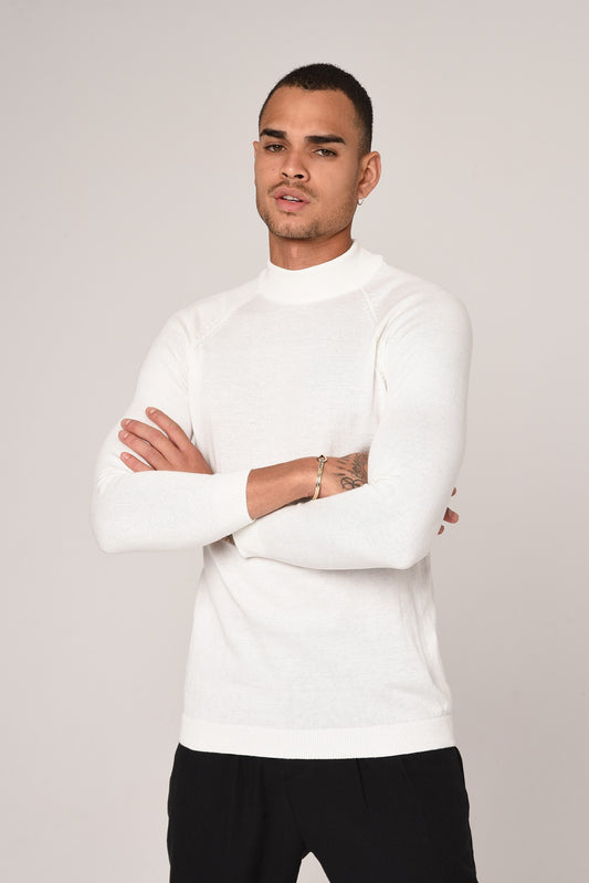 Antioch Saks Yarım Balıkçı Yaka Slim Fit Triko Kazak