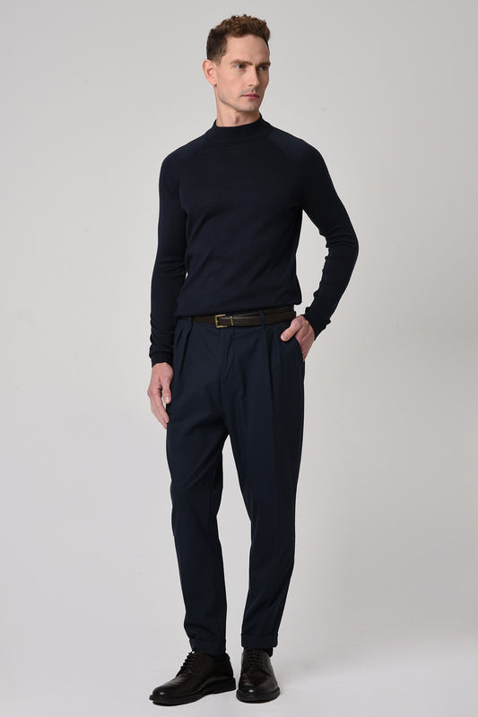 Antioch Saks Yarım Balıkçı Yaka Slim Fit Triko Kazak