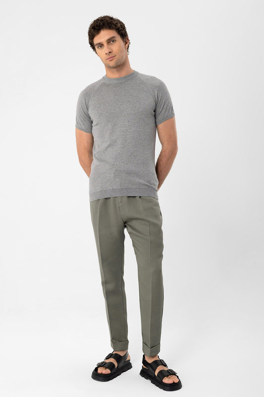 Antioch Bisiklet Yaka Slim Fit Erkek Triko T-Shirt