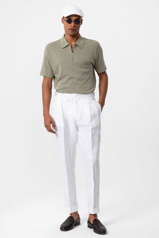 Antioch Polo Yaka Fermuarlı Erkek T-Shirt