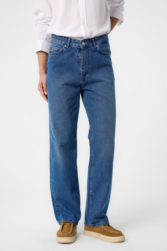 Antioch Yüksek Bel Relaxed Fit Erkek Kot Pantolon