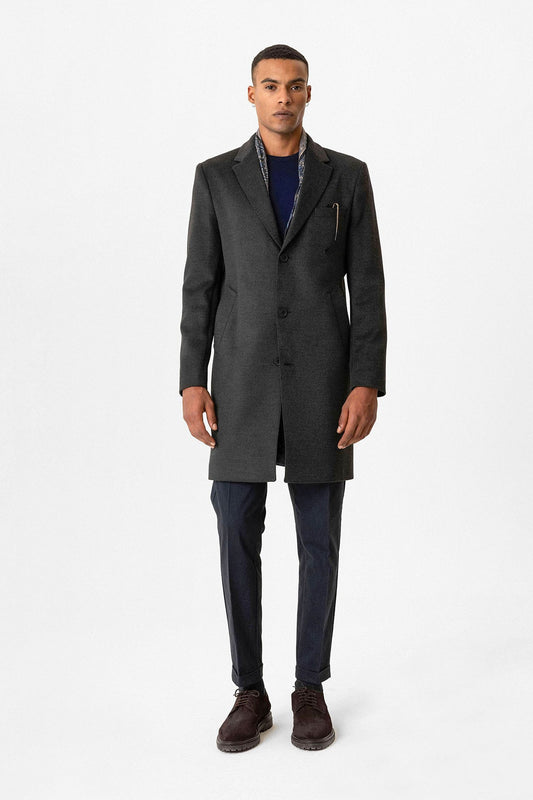 Antioch Slim Fit Ceket Yaka Erkek Kaban