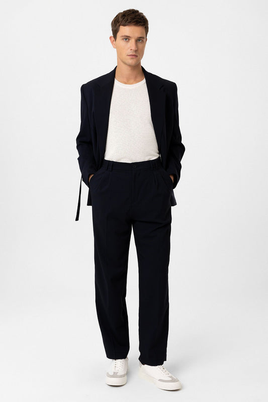 Çift Pileli Baggy Fit Erkek Pantolon