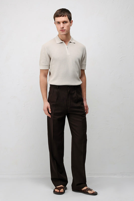 Antioch Keten Karışımlı Erkek Baggy Pantolon