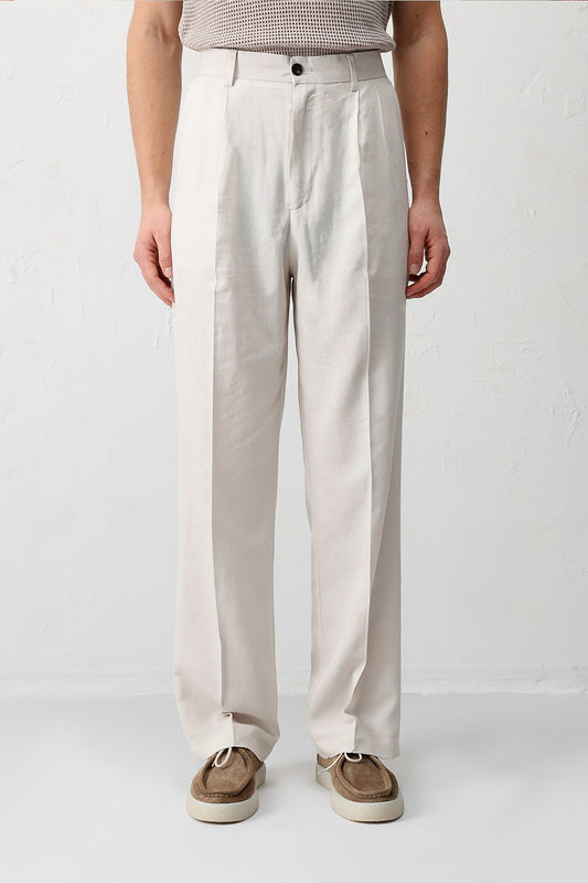 Antioch Keten Karışımlı Erkek Baggy Pantolon