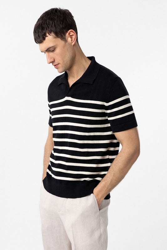 Antioch Polo Yaka Çizgili Erkek Triko T-Shirt