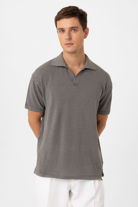 Antioch Polo Yaka Dokulu Erkek Triko T-Shirt
