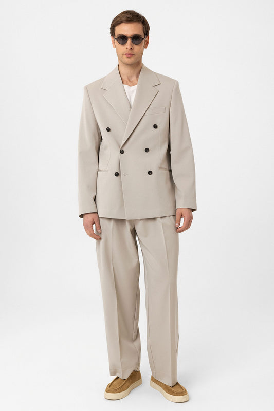 Antioch Relax Fit Kruvaze Erkek Blazer Ceket