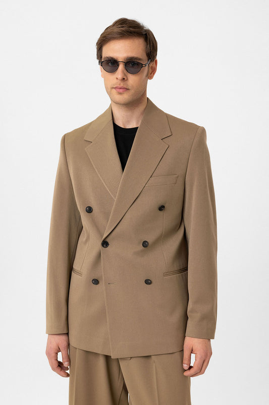 Antioch Relax Fit Kruvaze Erkek Blazer Ceket