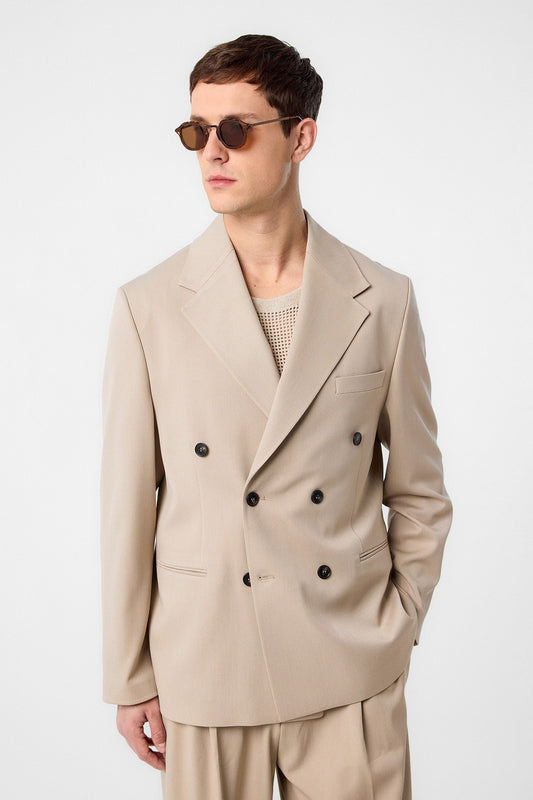 Antioch Relax Fit Kruvaze Erkek Blazer Ceket