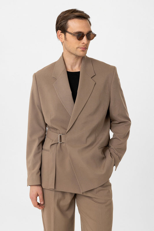 Antioch Kuşaklı Relax Fit Erkek Blazer Ceket