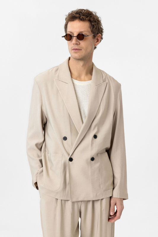 Antioch Relax Fit Diagonel İnce Erkek Blazer Ceket