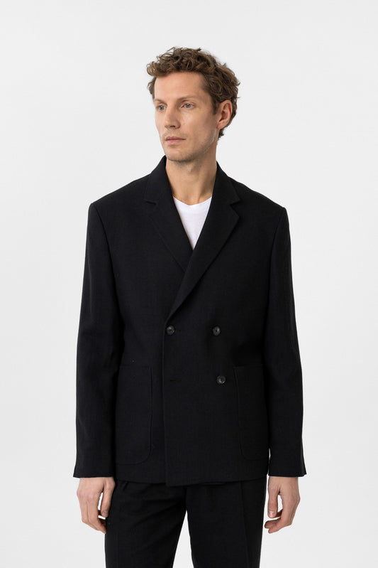 Antioch Relax Fit Keten Karışımlı Erkek Blazer Ceket