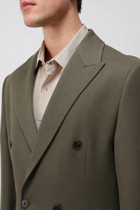 Relax Fit Kruvaze Erkek Blazer Ceket