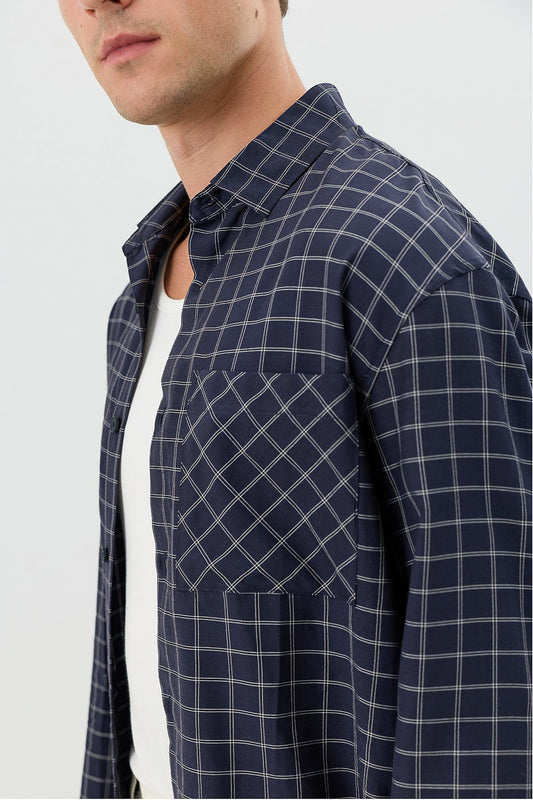 Boxy Fit Kareli Gömlek