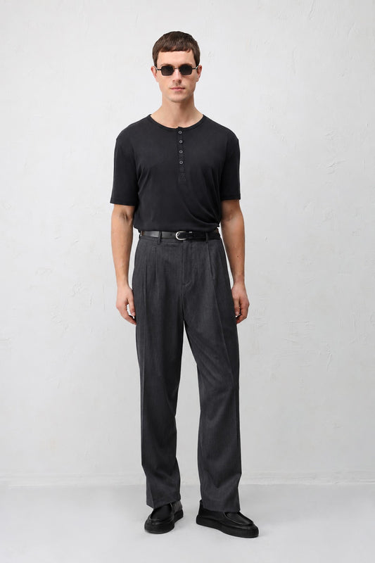 Antioch Siyah Relaxed Fit Erkek Pantolon