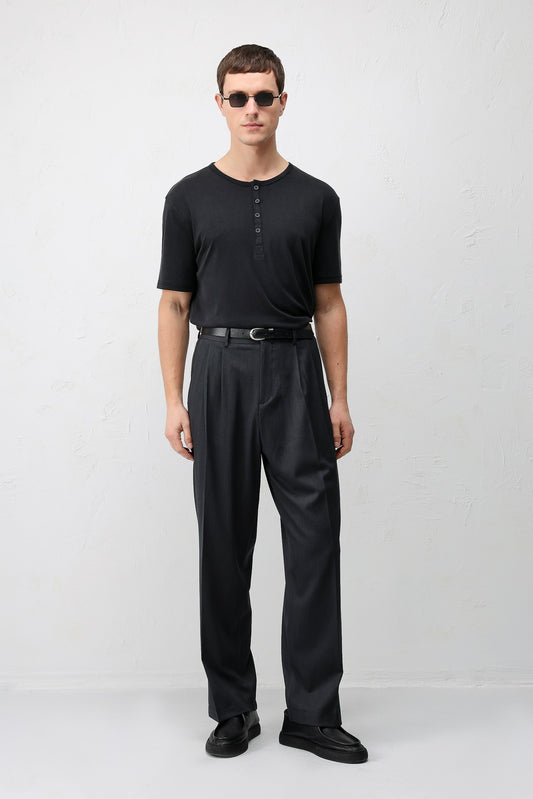 Antioch Siyah Relaxed Fit Erkek Pantolon