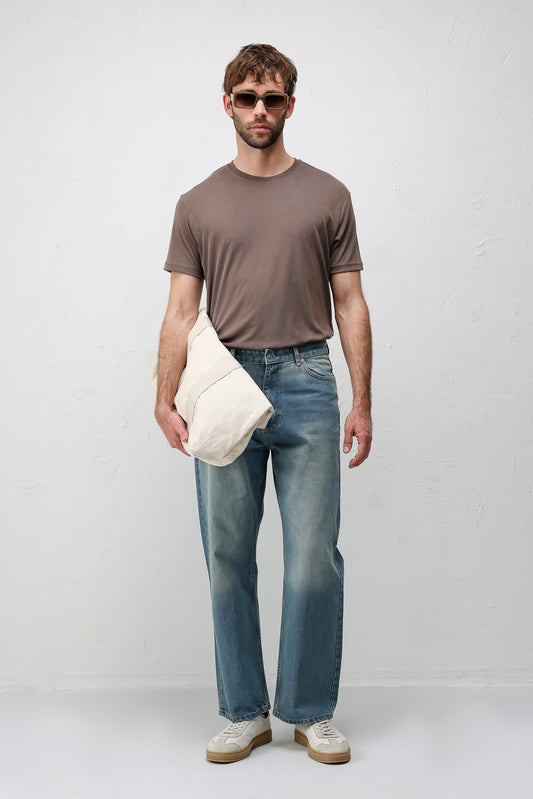 Antioch Siyah Baggy Fit Erkek Jean