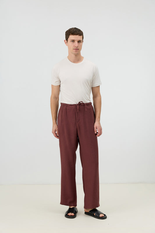 Antioch Siyah Modal Karışımlı Relaxed Erkek Pantolon