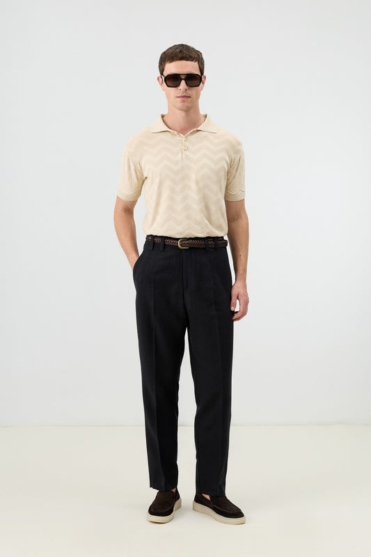 Antioch Zigzag Desenli Polo Yaka Triko Erkek T-Shirt