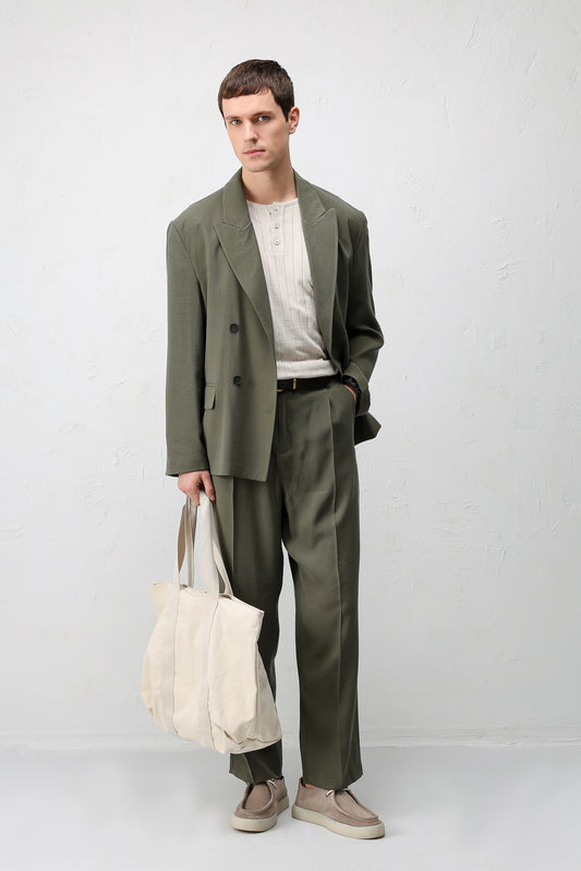 Modal Karışımlı Relaxed Fit Erkek Blazer Ceket