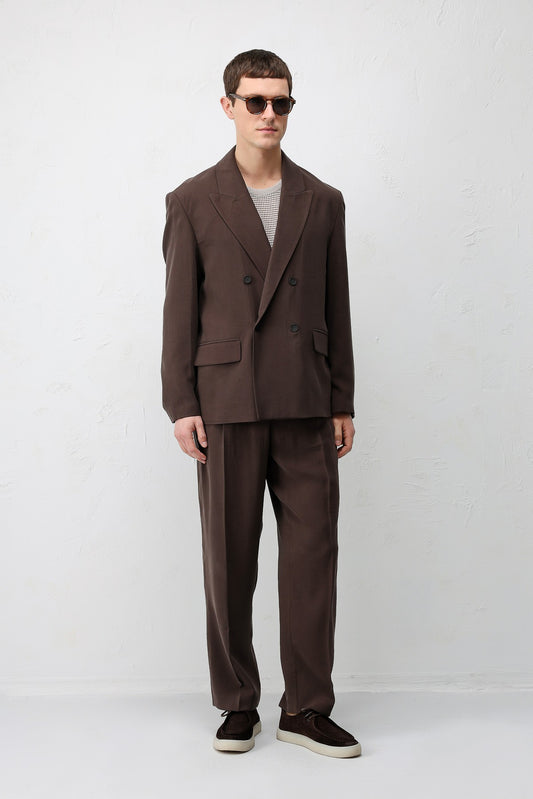 Modal Karışımlı Relaxed Fit Erkek Blazer Ceket