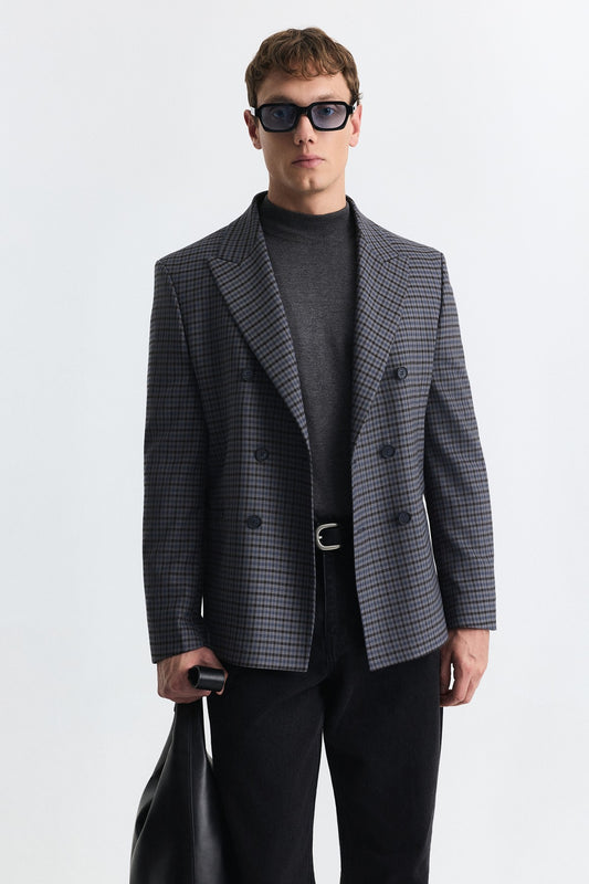 Kareli Relax Fit Blazer Ceket