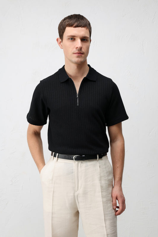 Antioch Dokulu Örme Polo Yaka Erkek T-Shirt