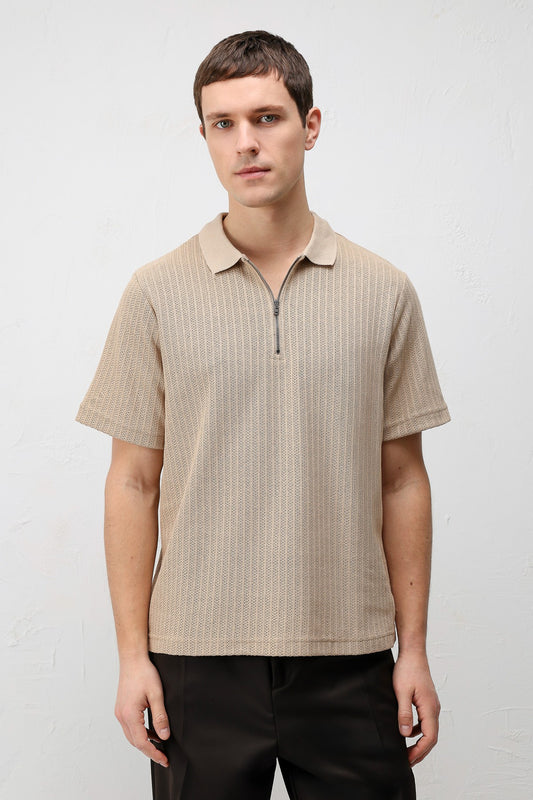 Antioch Dokulu Örme Polo Yaka Erkek T-Shirt
