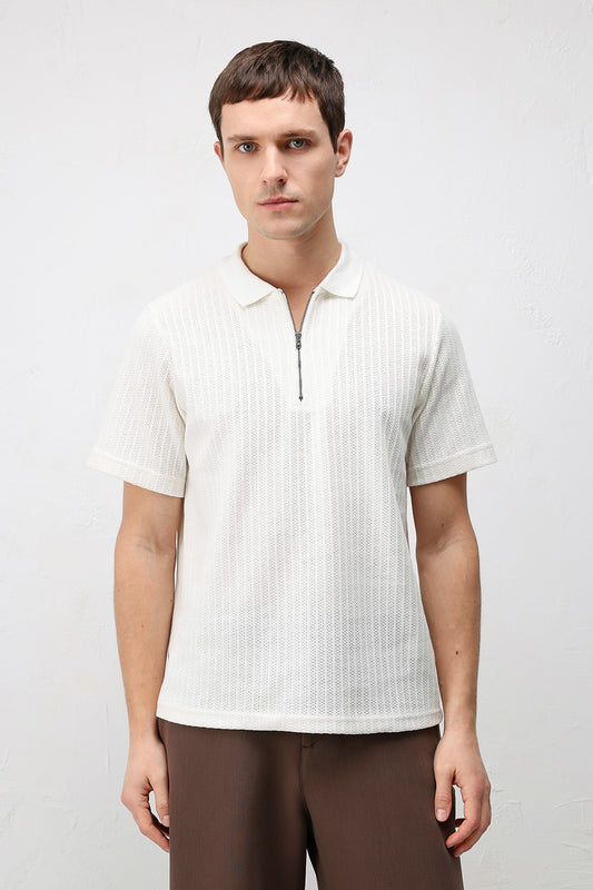 Antioch Dokulu Örme Polo Yaka Erkek T-Shirt