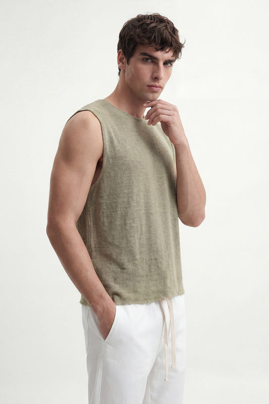 Relax Fit Dokulu Kolsuz T-shirt