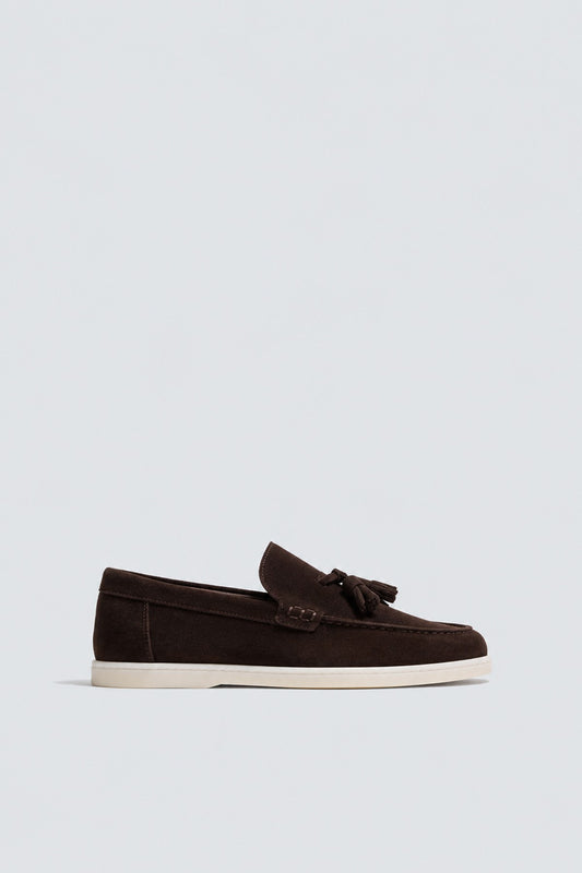 Püsküllü %100 Süet Loafer