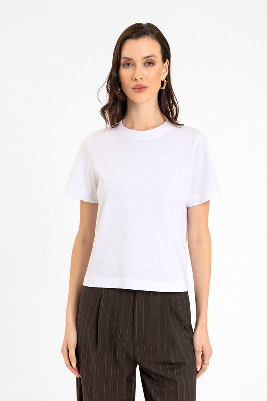Antioch Kadın Bisiklet Yaka Basic T-Shirt