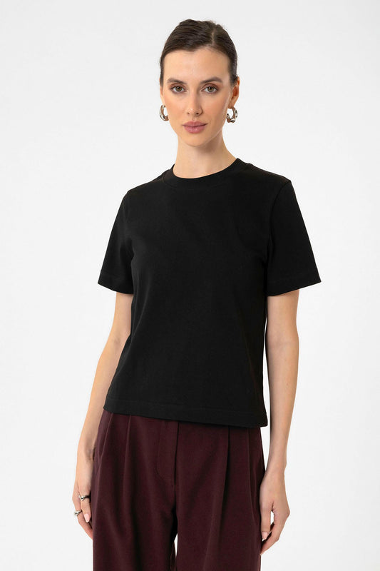 Antioch Kadın Bisiklet Yaka Basic T-Shirt