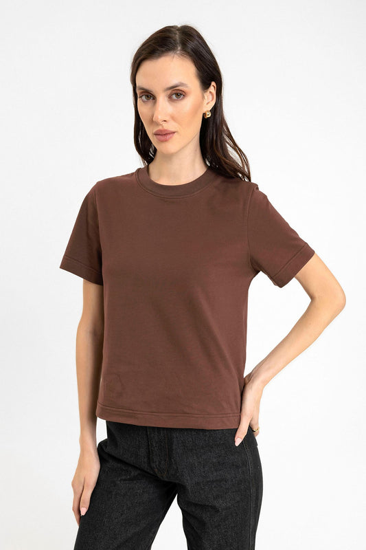 Antioch Kadın Bisiklet Yaka Basic T-Shirt