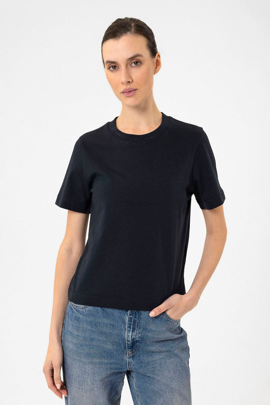 Antioch Kadın Bisiklet Yaka Basic T-Shirt