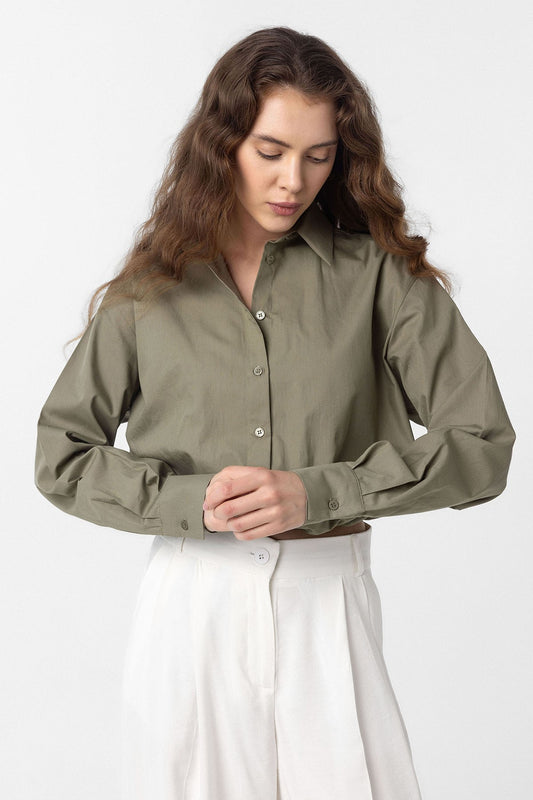 Antioch Crop Poplin Kadın Gömlek