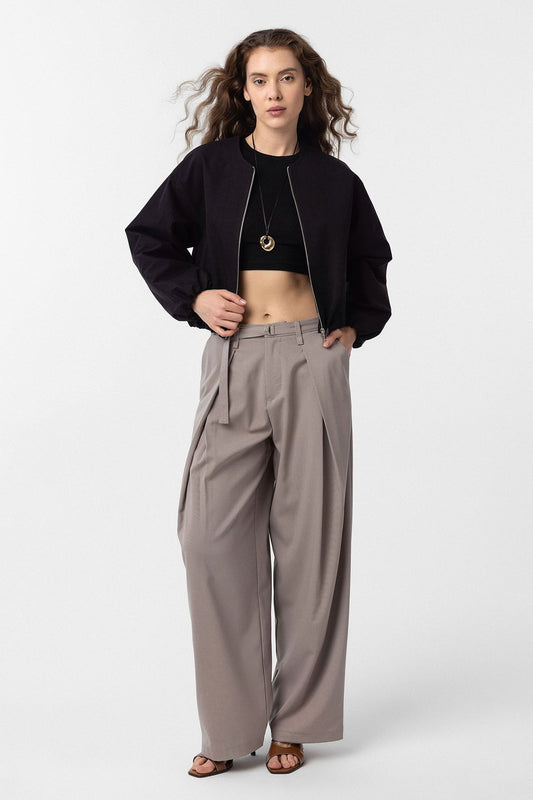 Crop Kadın Bomber Mont